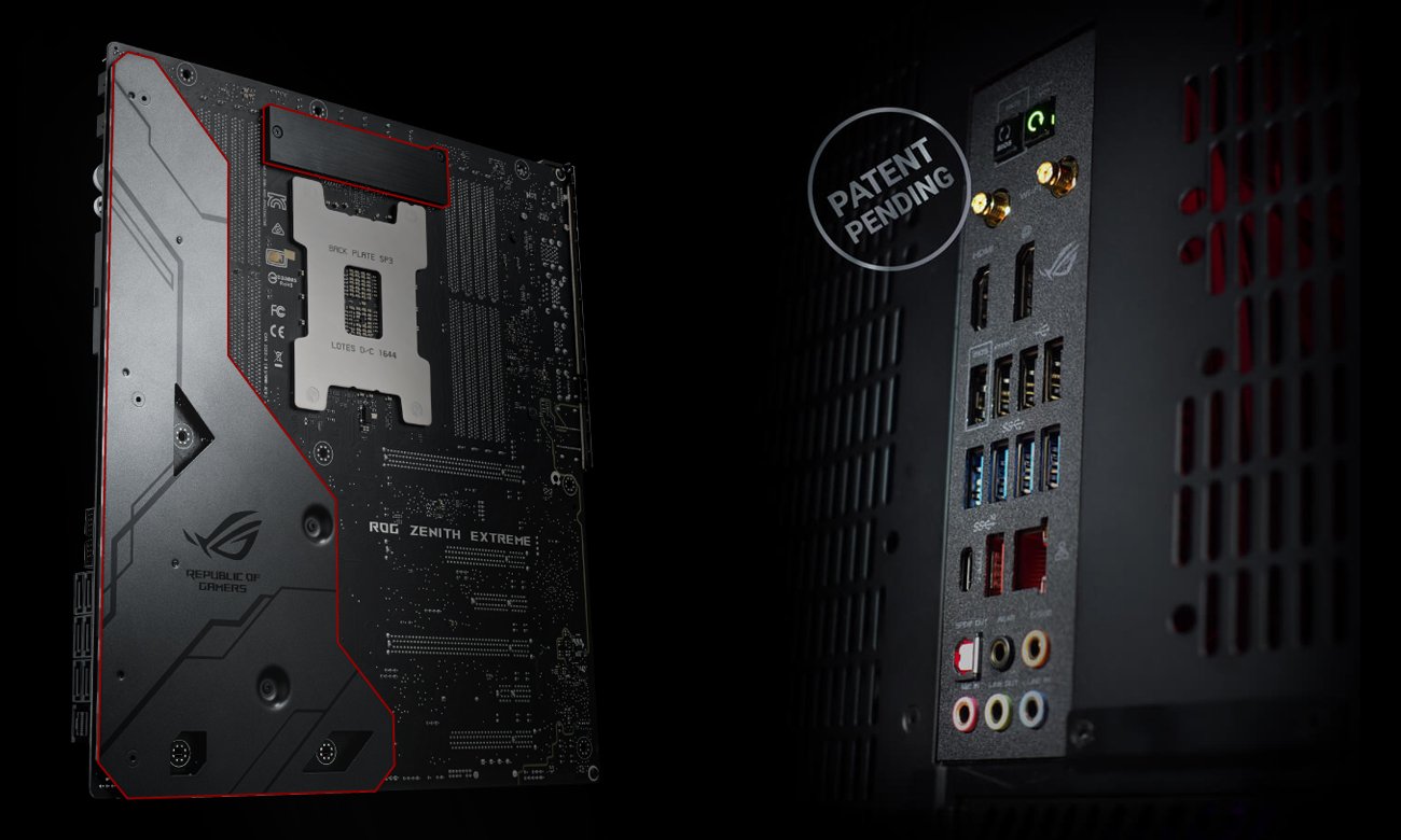 MSI X399 ROG ZENITH EXTREME Ochrona ESD, wzmocnienie