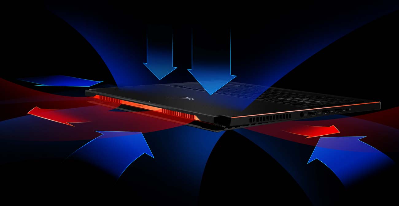 ASUS ROG Zephyrus GX501VI wydajne chłodzenie z systemem Active Aerodynamic System