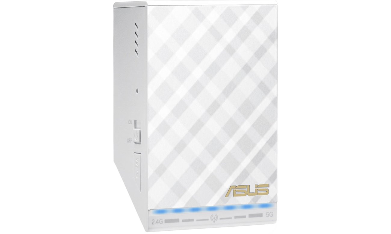 ASUS RP-AC52 widok z lewej WPS