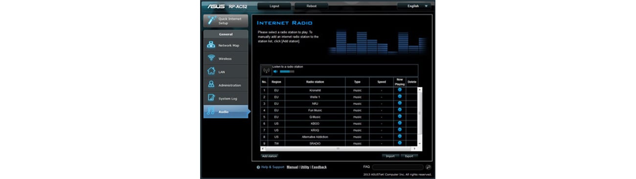 ASUS RP-AC52 radio internetowe