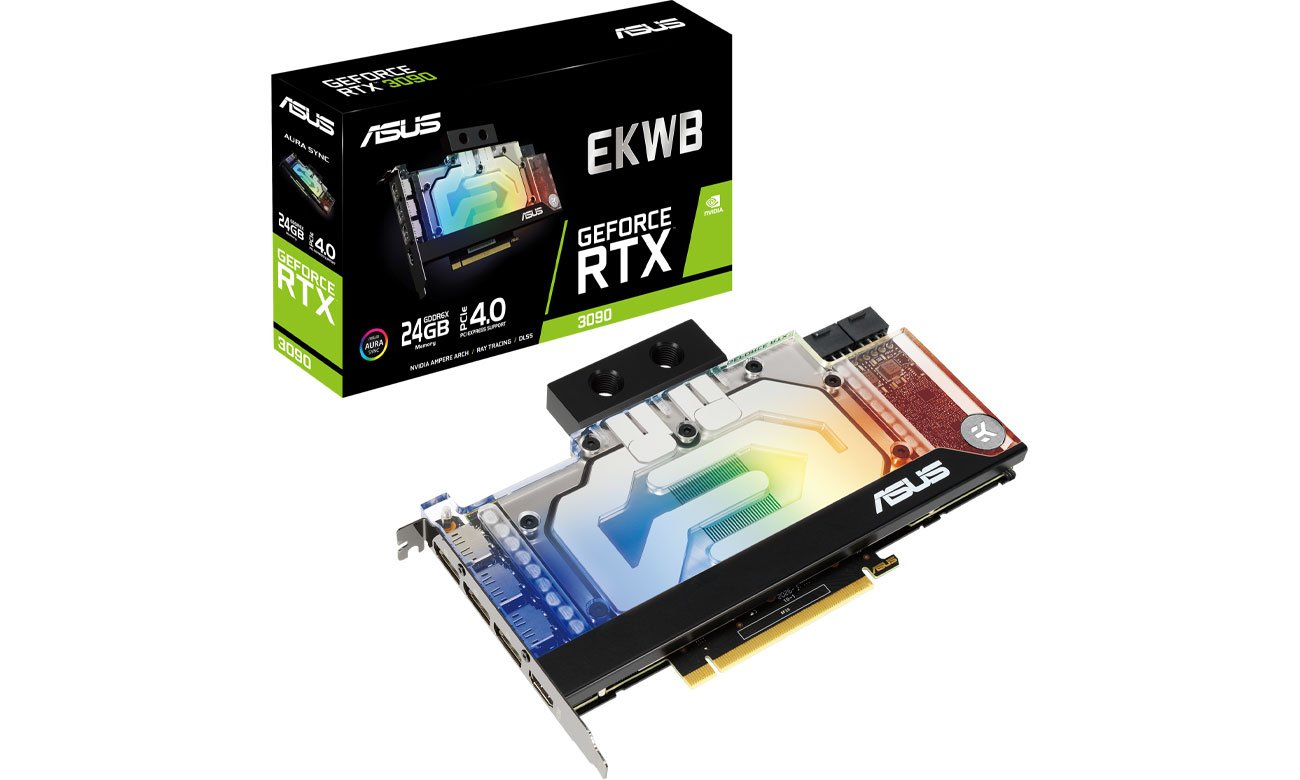 Karta graficzna NVIDIA ASUS GeForce RTX 3090 EKWB 24GB GDDR6X RTX3090-24G-EK