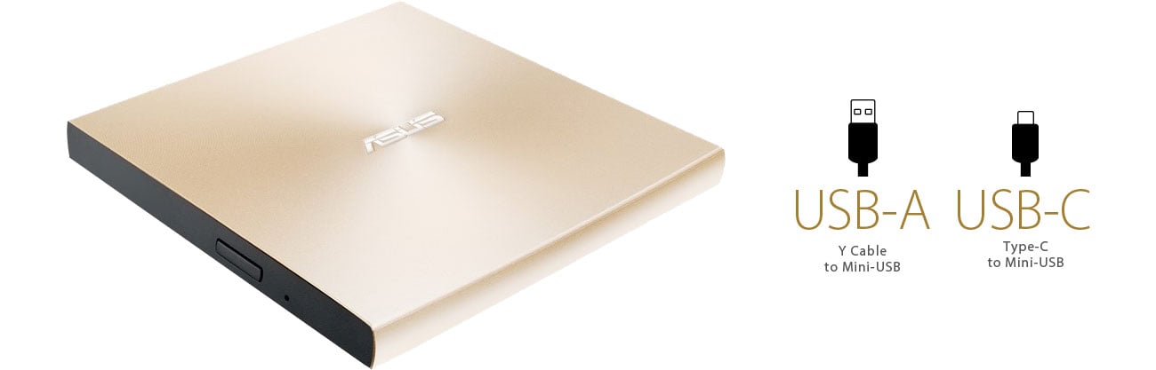 ASUS ZenDrive U9M Dwa interfejsy, USB-A, USB-C