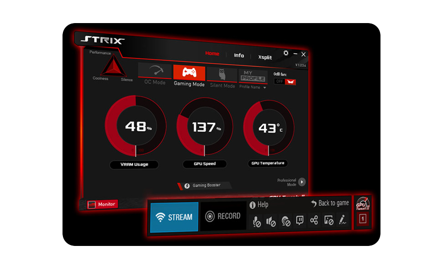 GPU Tweak II z XSplit Gamecaster