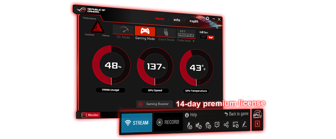 GPU Tweak II z XSplit Gamecaster