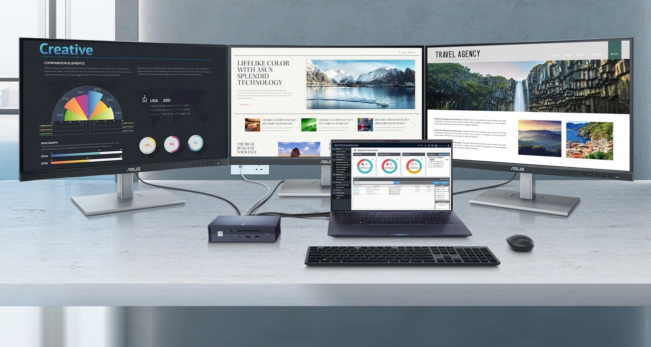Stacja dokująca ASUS SimPro Dock 2 - Podłącz nawet cztery monitory