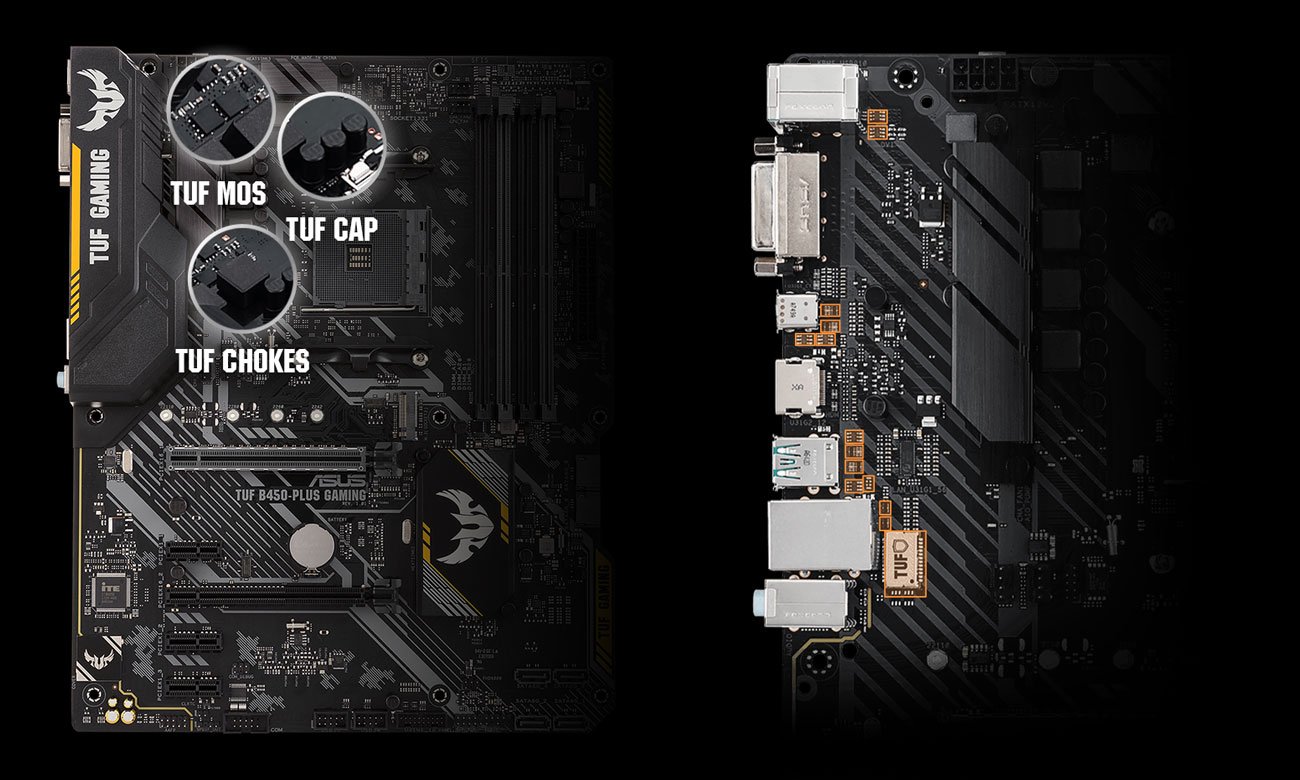 ASUS TUF B450-PLUS GAMING Bezpieczeństwo