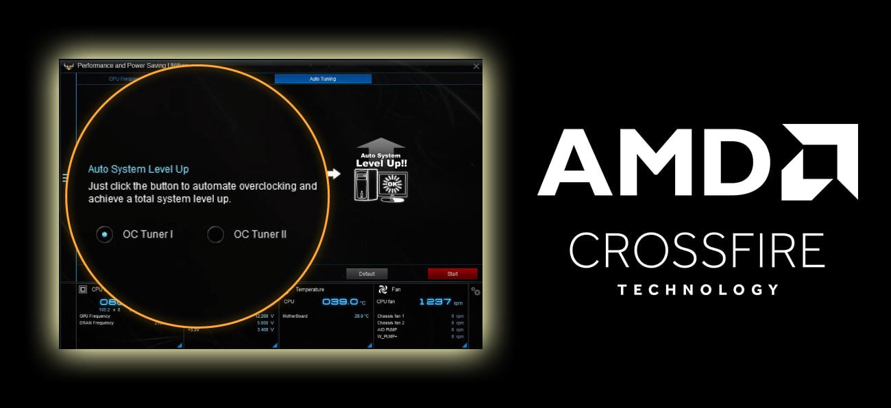 ASUS TUF Z370-PLUS GAMING OC Tuner OptiMem AMD CrossFire