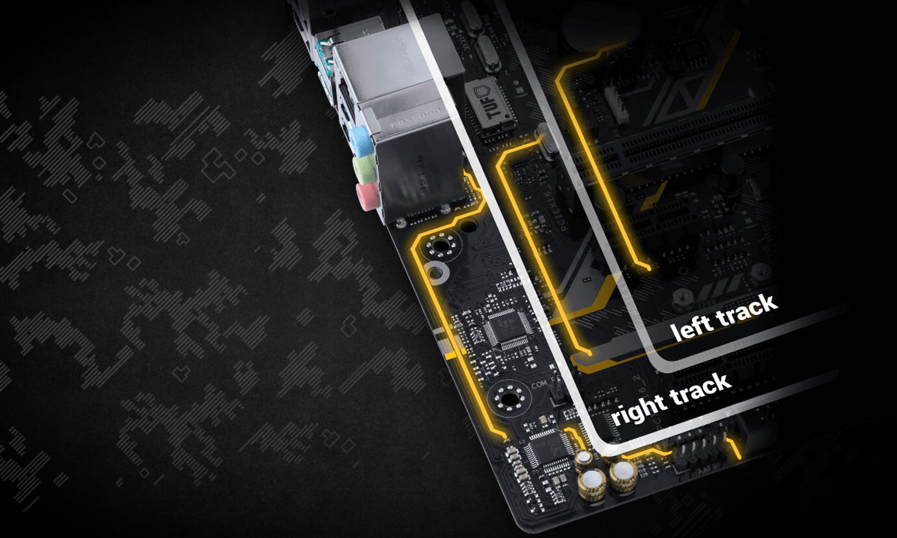 ASUS TUF B350M-PLUS GAMING Niesamowity dźwięk dla graczy