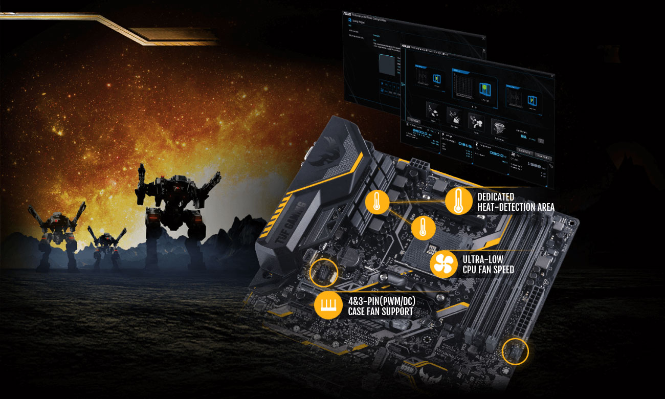 ASUS TUF B350M-PLUS GAMING FAN XPERT 2+