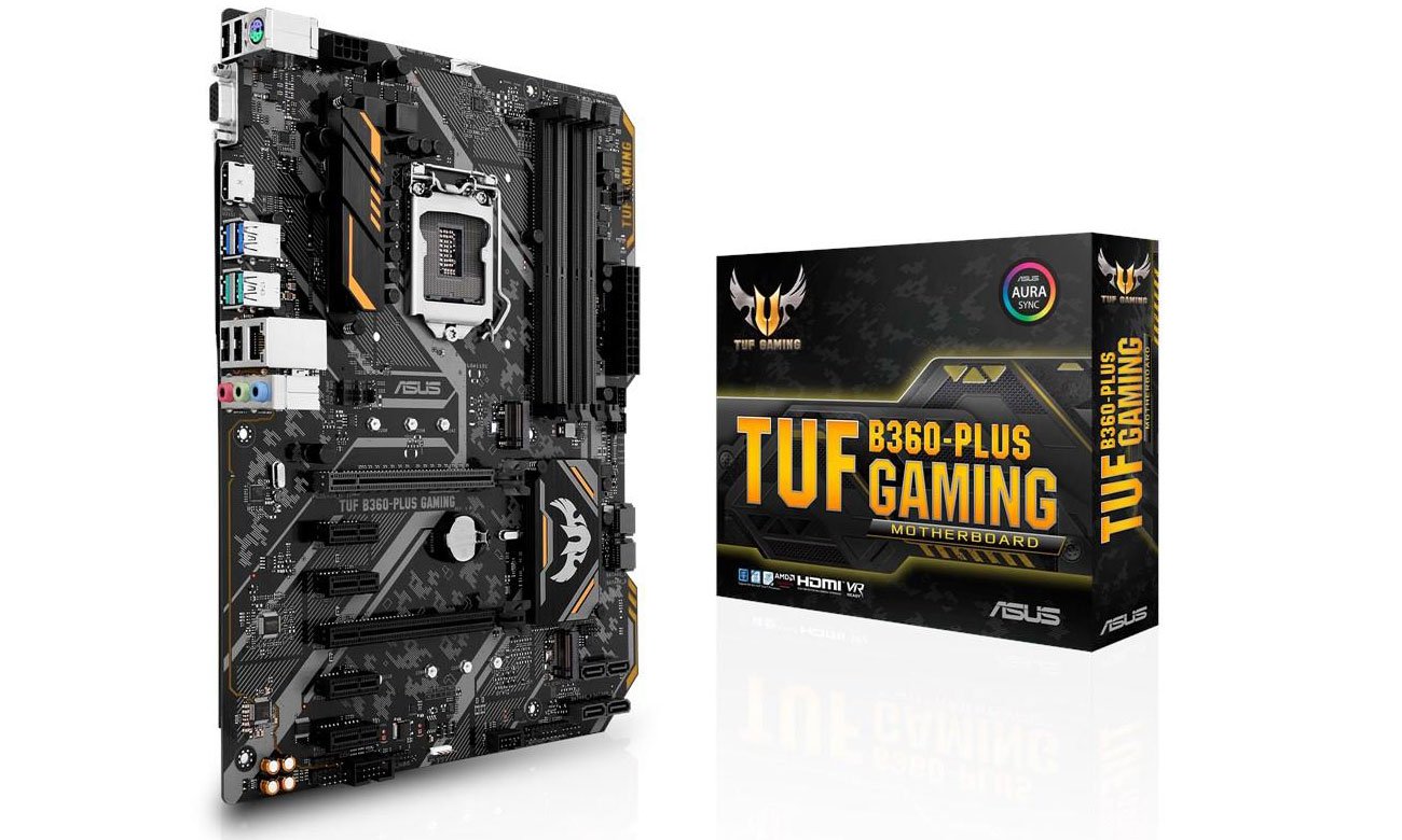 ASUS TUF B360-Plus Gaming ASUS OptiMem Udoskonalona stabilność pamięci DDR4
