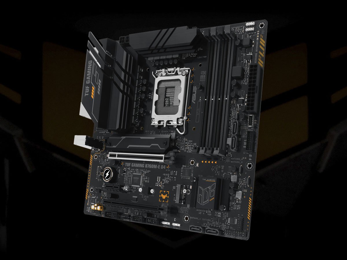 ASUS TUF GAMING B760M-E D4 widok z prawej