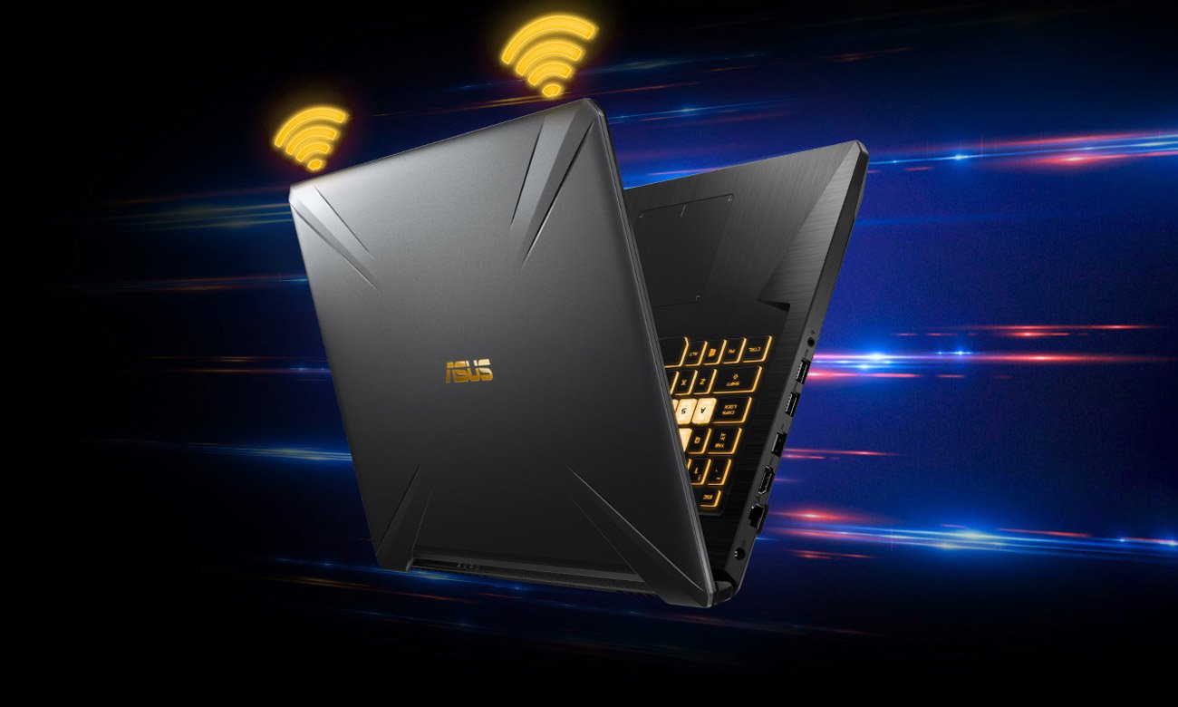 ASUS TUF Gaming FX705 Szybsze prędkości i szerszy zasięg Wi-Fi
