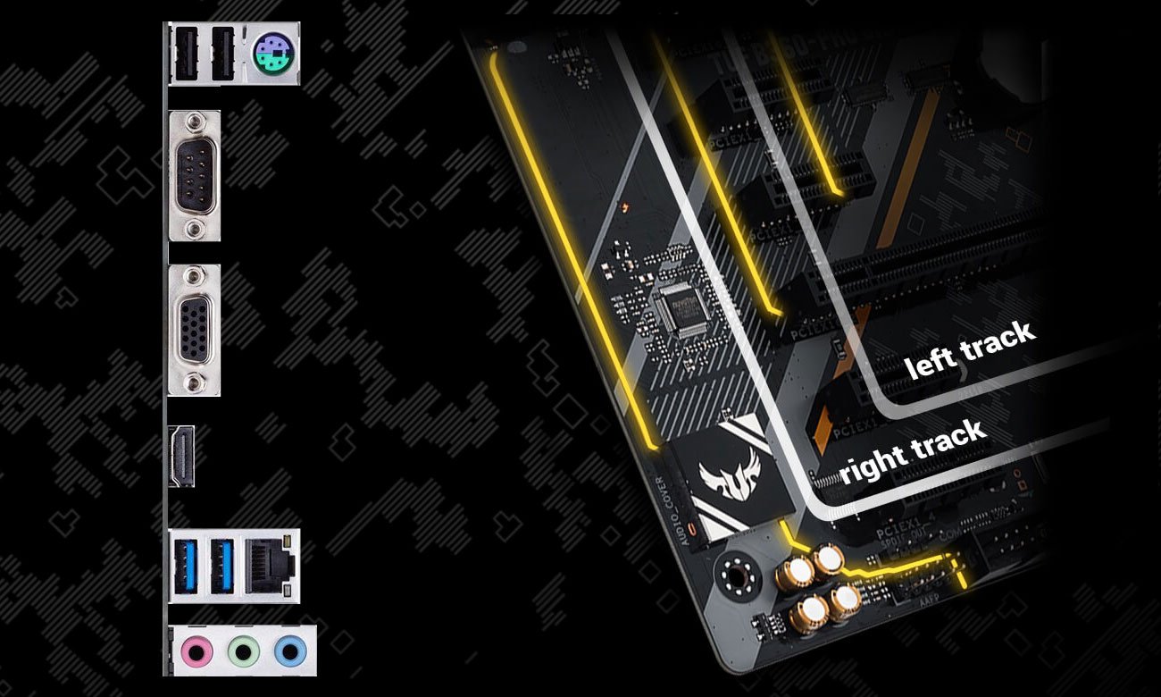 ASUS TUF H310-Plus Gaming Ekranowany kabel audio Doskonały dźwięk
