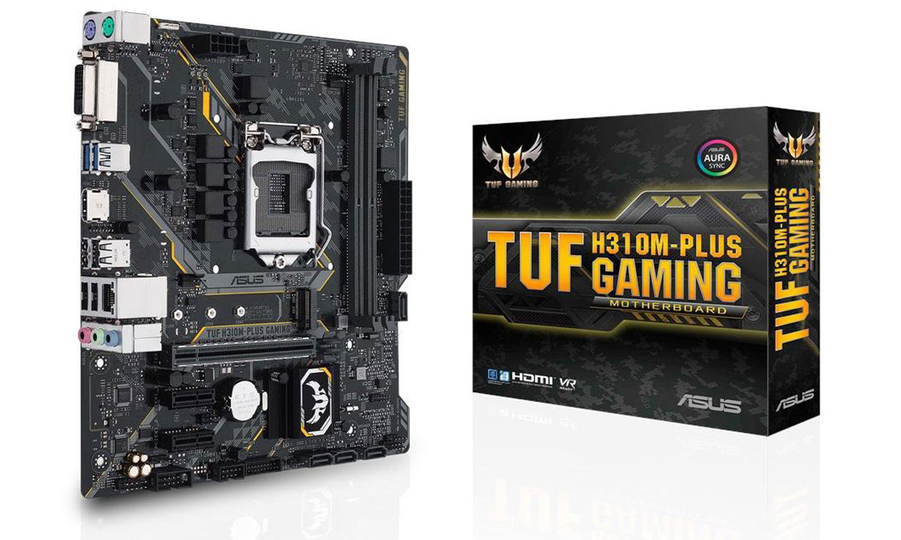 ASUS TUF H310M-Plus Gaming Gamingowa płyta z oświetleniem LED RGB Aura Sync