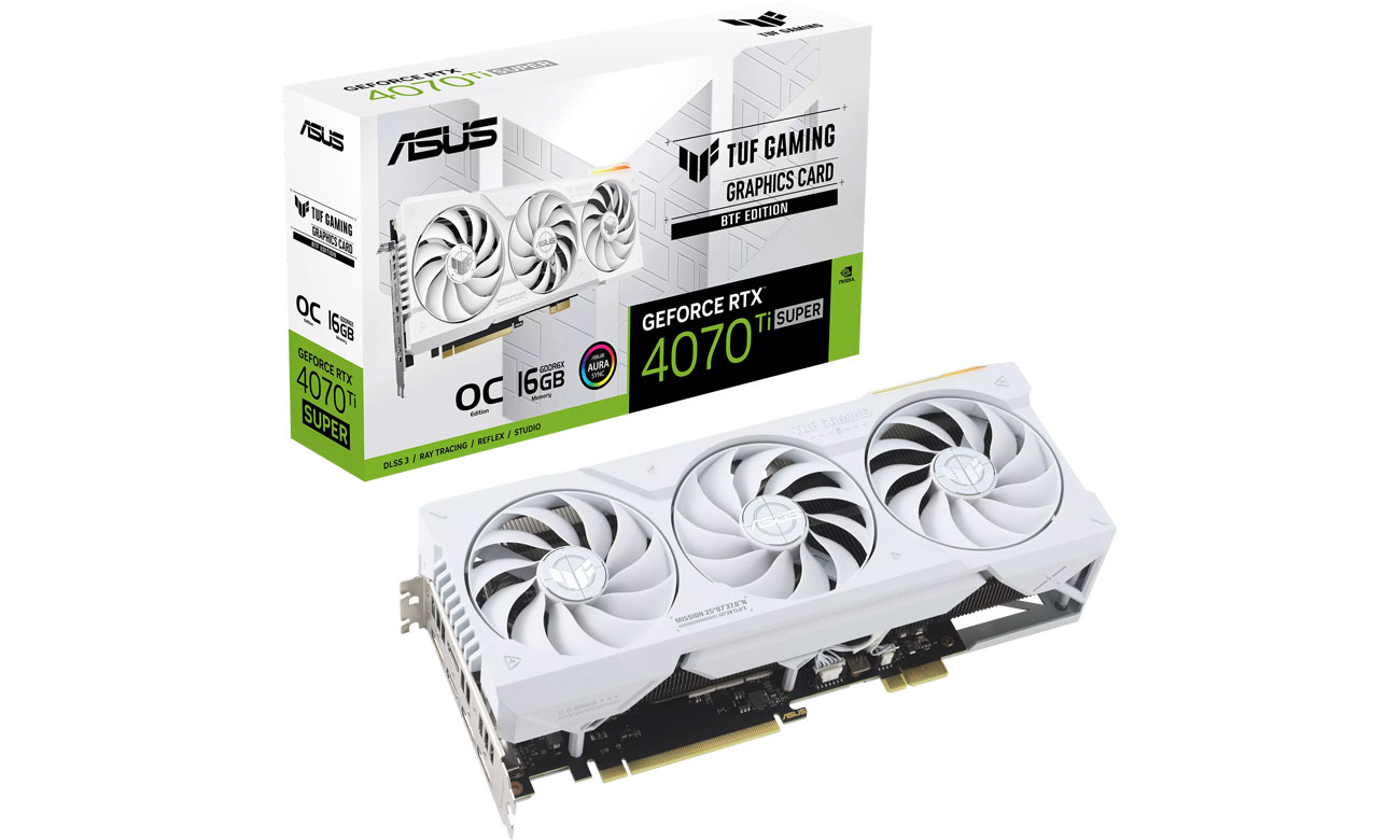 ASUS GeForce RTX 4070 Ti SUPER TUF GAMING BTF White OC 16 GB GDDR6X