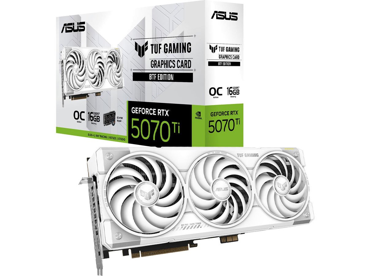 新品 ASUS TUF RTX 5070Ti O16G WHITE GAMING ASUS GeForce RTX 5070 Ti TUF Gaming OC White BTF 16GB GDDR7