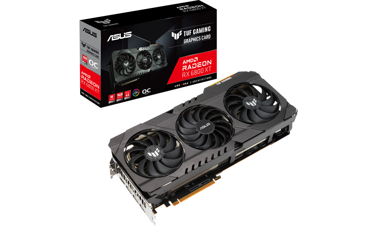 Karta graficzna AMD ASUS Radeon RX 6800 XT TUF GAMING OC 16GB GDDR6 TUF-RX6800XT-O16G-GAMING