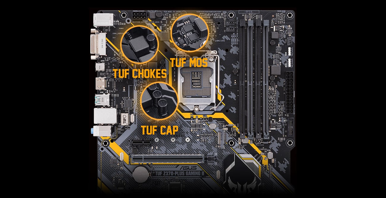 ASUS TUF Z370-PLUS GAMING II Podzespoły TUF