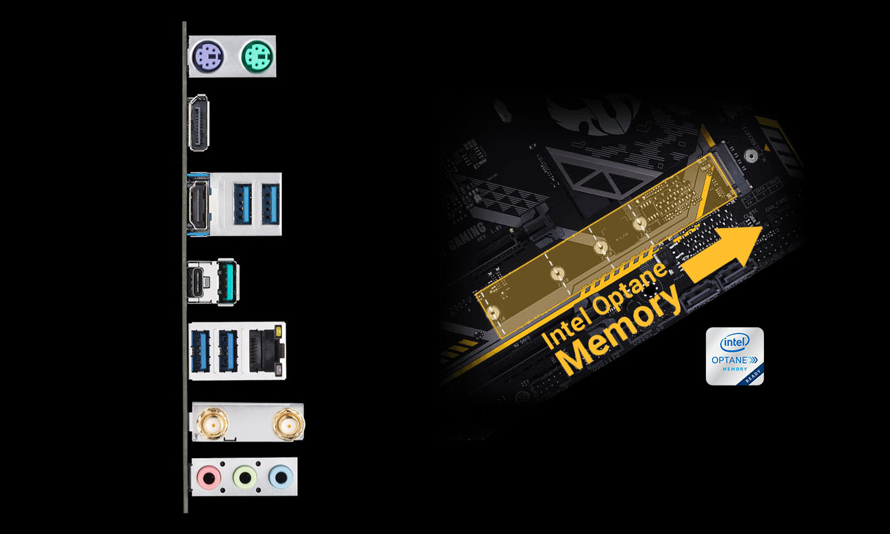 ASUS TUF Z390M-PRO GAMING (WI-FI) Złącza USB i M.2