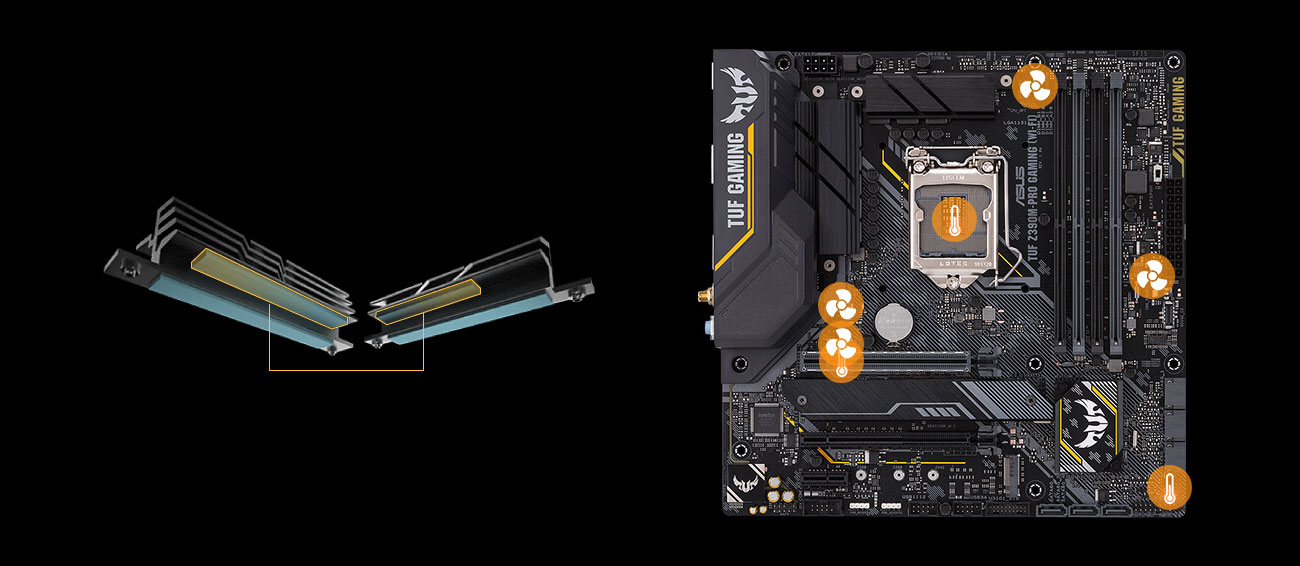 ASUS TUF Z390M-PRO GAMING (WI-FI) Chłodzenie