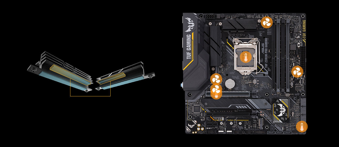 ASUS TUF Z390M-PRO GAMING Chłodzenie