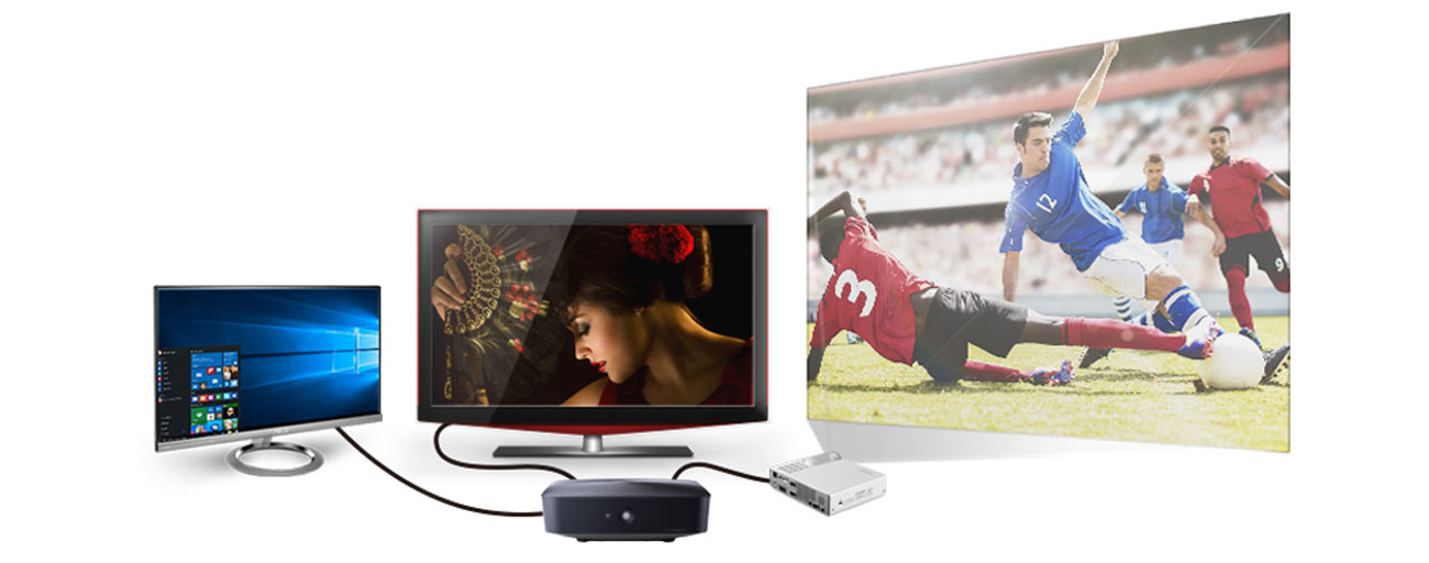 ASUS VivoMINI UN45H kompatybilność wygodna praca wiele monitorów