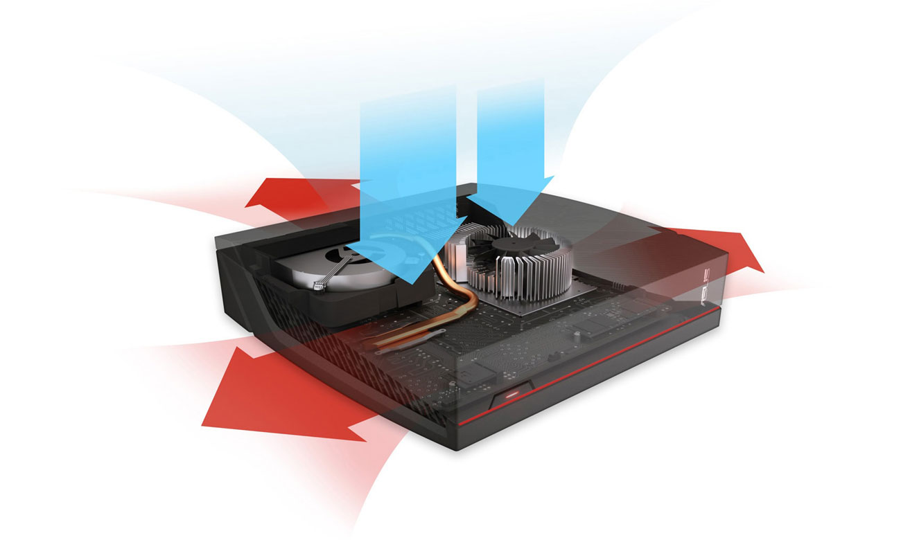 ASUS VivoPC X M80CJ Układ chłodzenia gwarantujący niskie temperatury