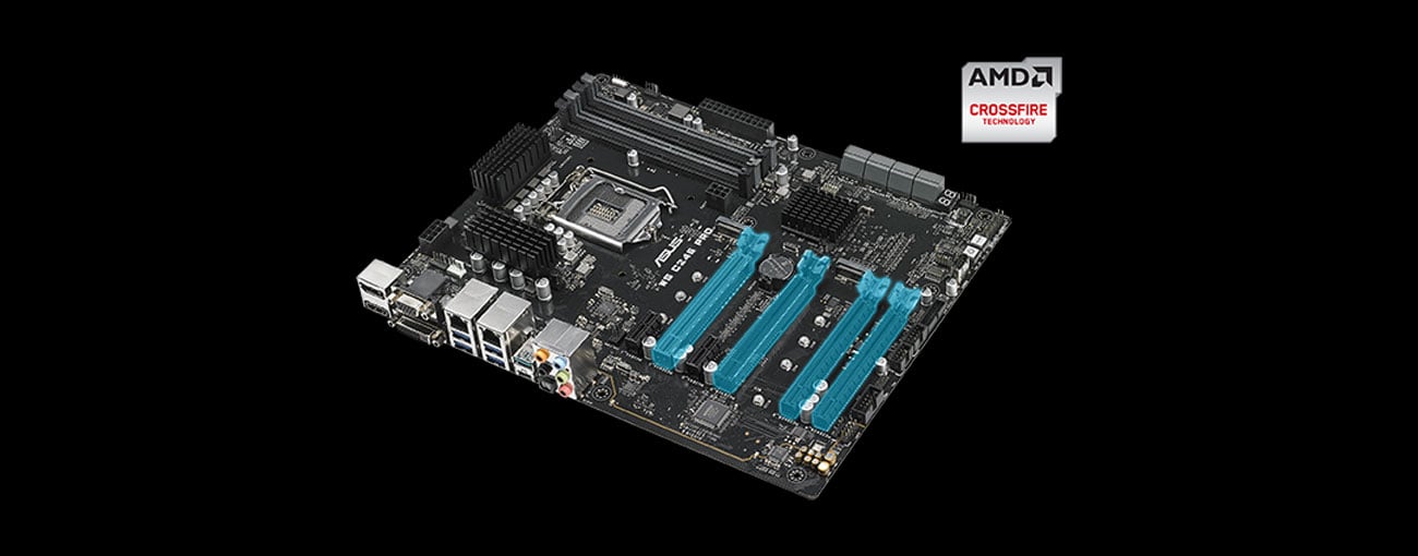 ASUS WS C246 PRO Cztery sloty PCIe