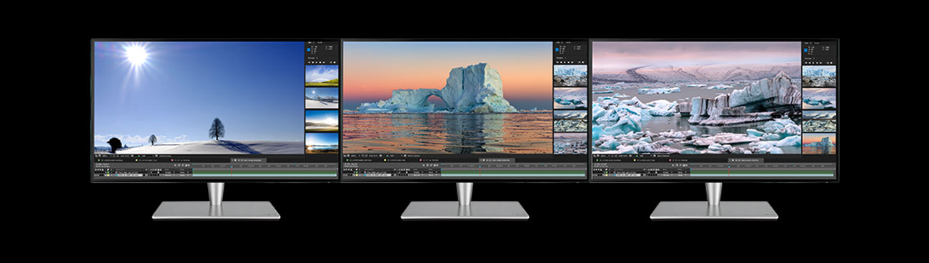 ASUS WS C246M PRO Trzy wyświetlacze