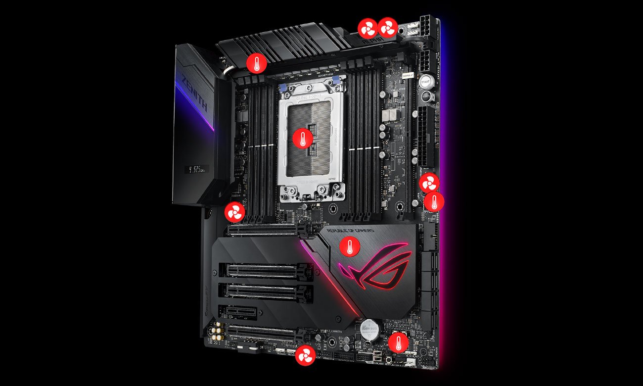 ASUS X399 ROG ZENITH EXTREME ALPHA Chłodzenie