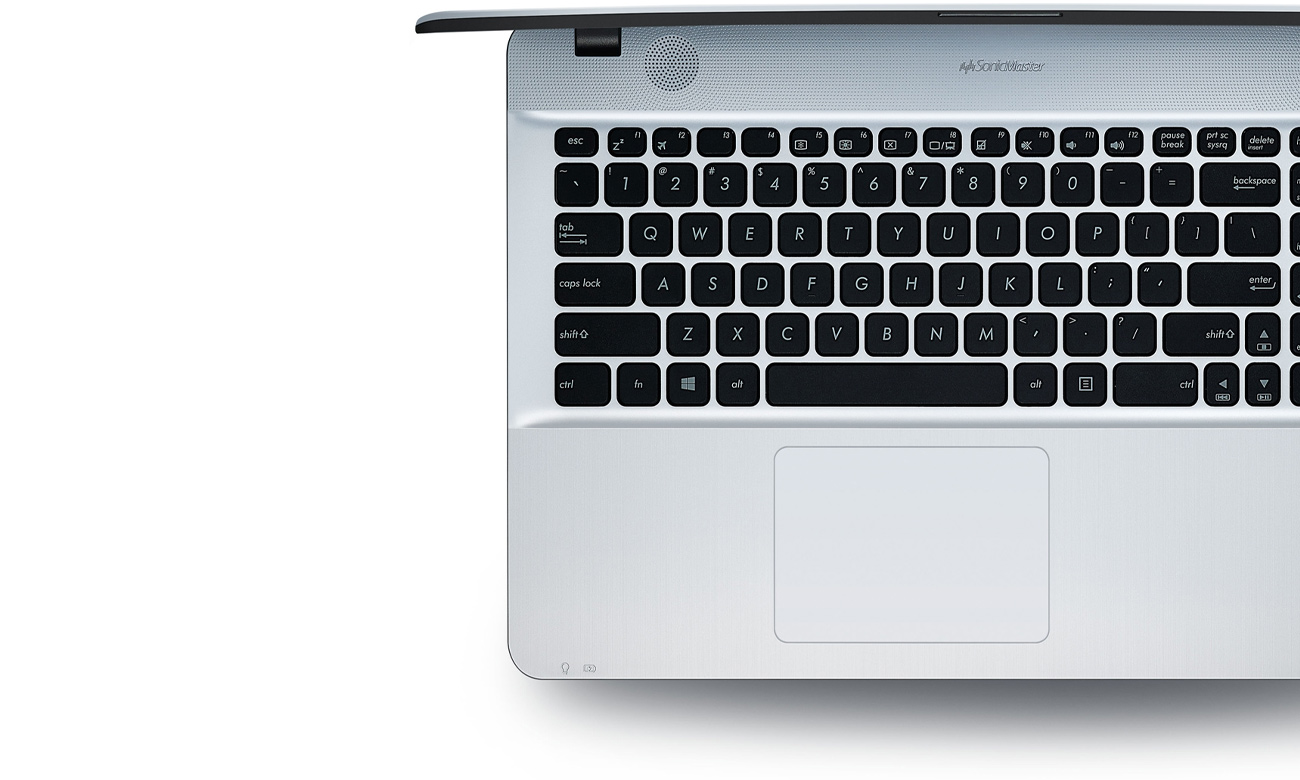 ASUS X541UV duży touchpad oraz wygodna klawiatura