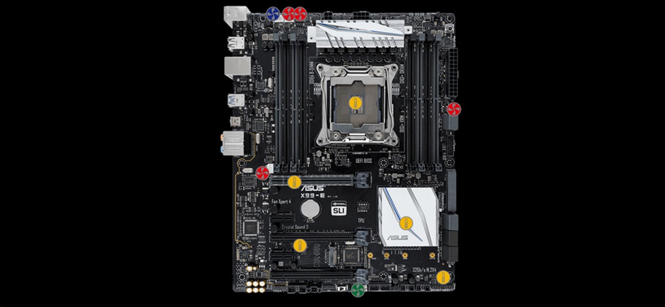 ASUS X99-E elastyczne sterowanie chłodzeniem