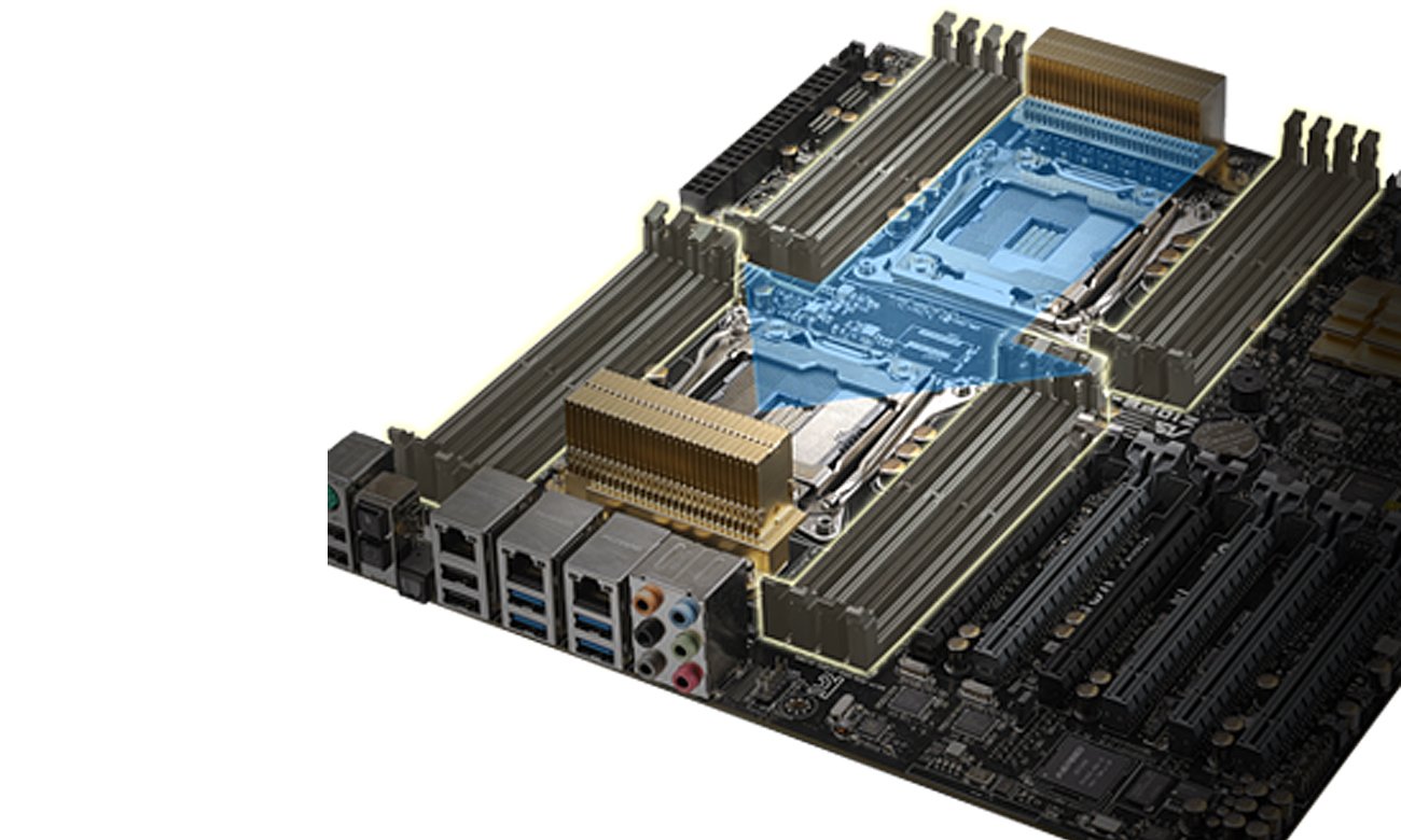 ASUS Z10PE-D16 WS 16 złączy DIMM w obudowie EEB