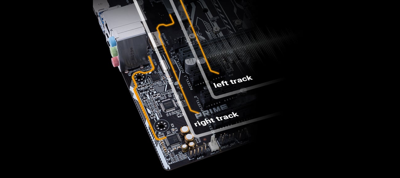 ASUS Z270-P podwójne ścieżki audio