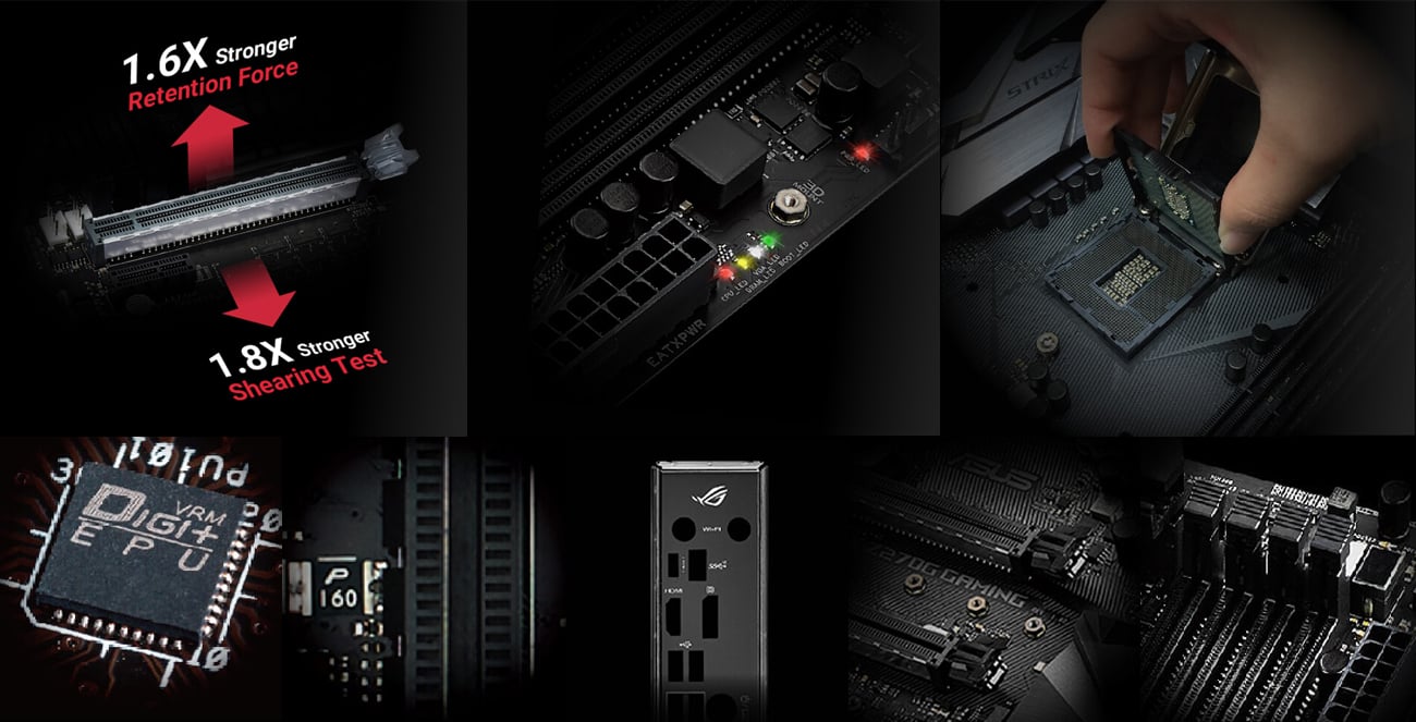 ASUS Z270G GAMING bezpieczeństwo komponentów