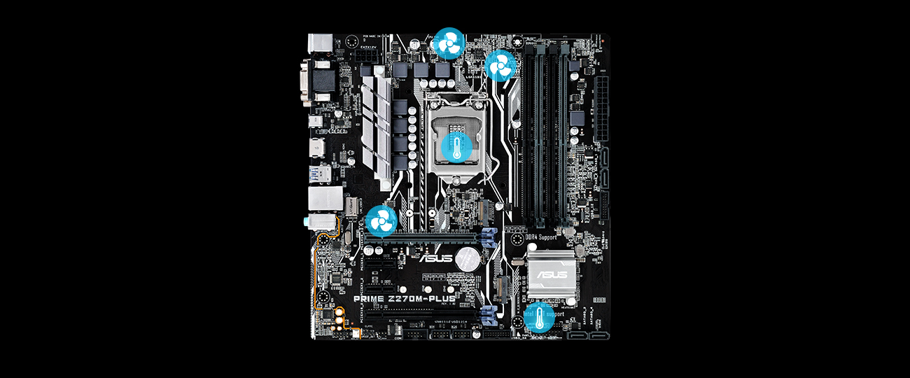 マザーボード ASUS Z270M-PLUS , i7-7700K , DDR4 32GB ASUS Z270M-PLUS , i7-7700K , DDR4 32GB マザーボード