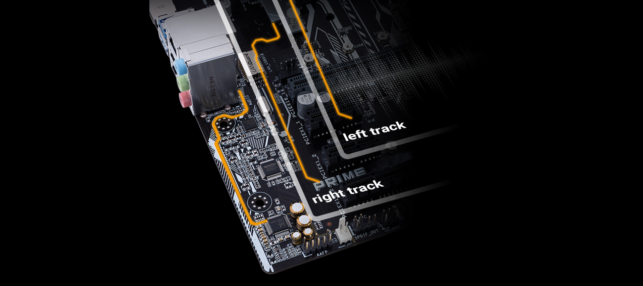 ASUS Z270M-PLUS podwójne ściezki audio