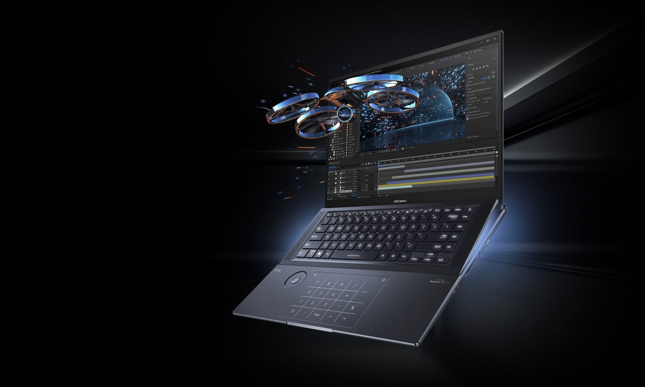 ASUS ZenBook Pro 16X wyświetlacz z klawiaturą