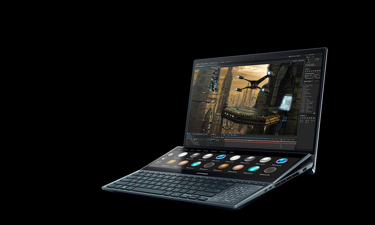 Ноутбук ASUS ZenBook Pro Duo 15 із графічним дизайном