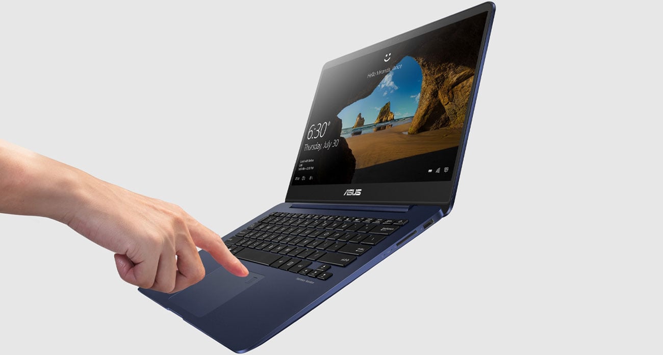 Laptop ASUS ZenBook UX430UA czytnik linii papilarnych