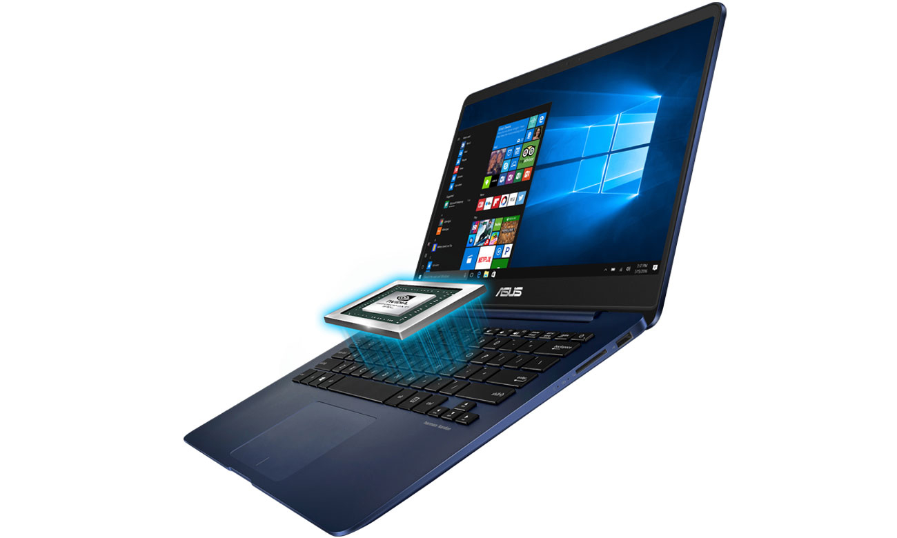 Laptop ASUS ZenBook UX430UQ karta graficzna NVIDIA GeForce efekty graficzne