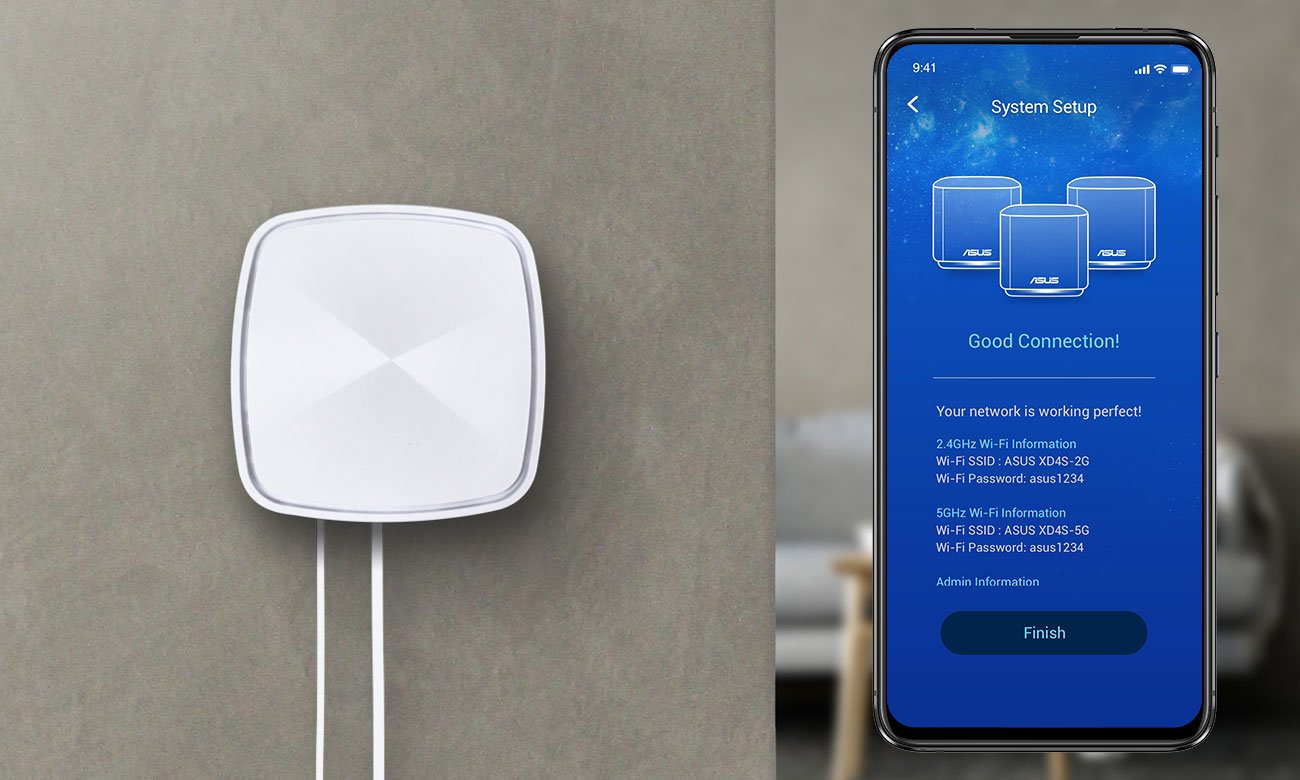 ASUS ZenWiFi AX XD4 Plus MESH montaż, aplikacja ASUS Router