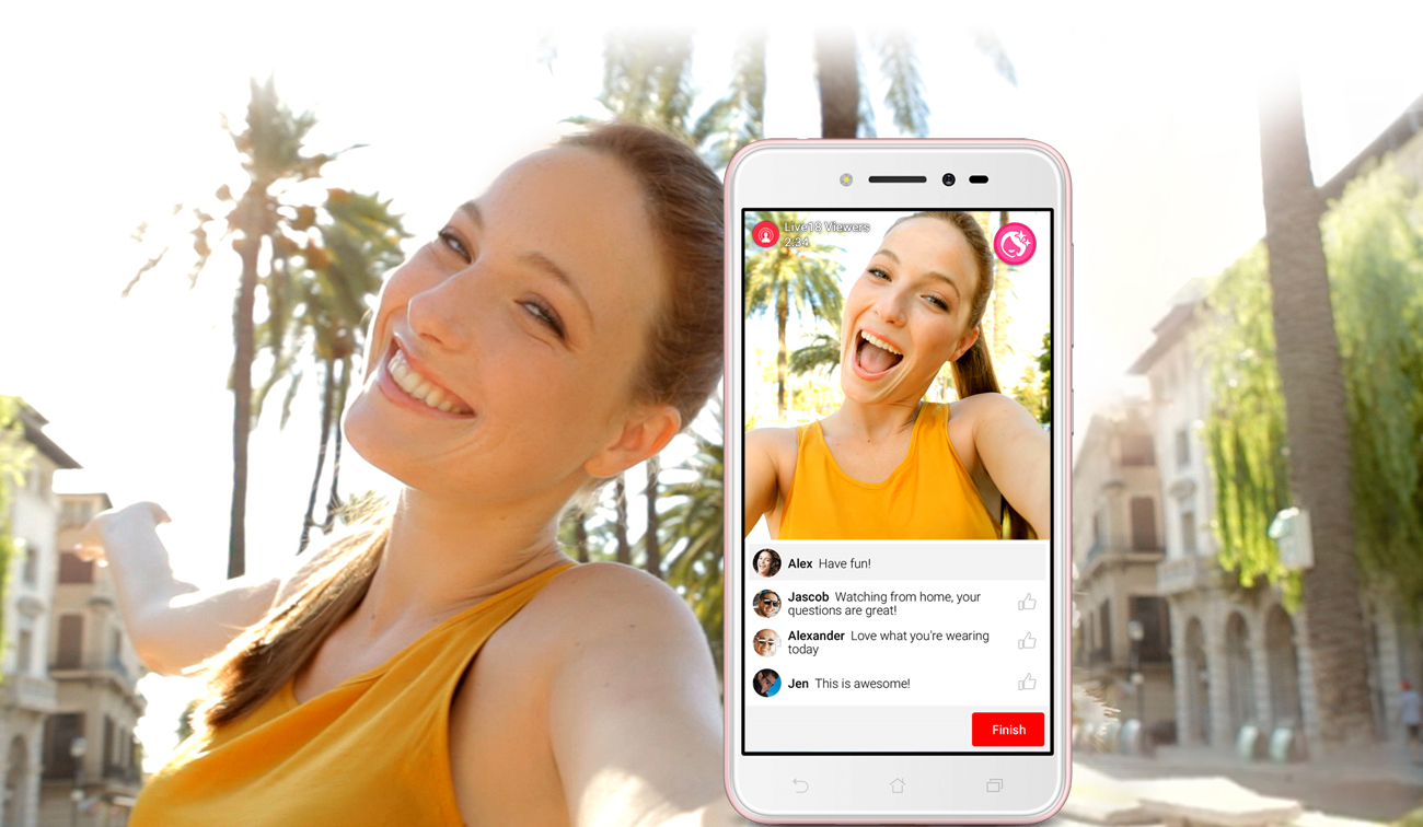 Zenfone Live ZB501KL beautylive upiększanie na zywo