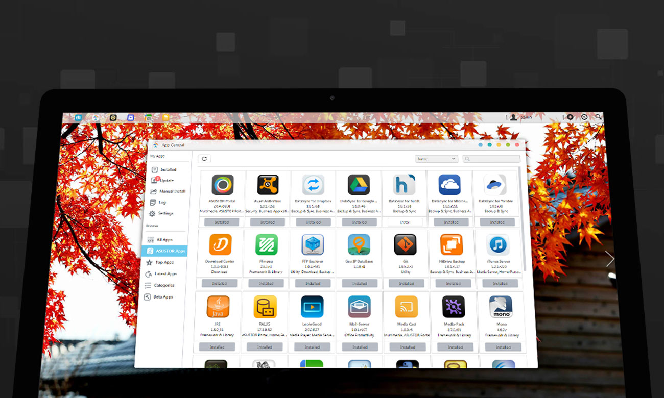 Asustor AS6302T Pobieranie aplikacji z App Central