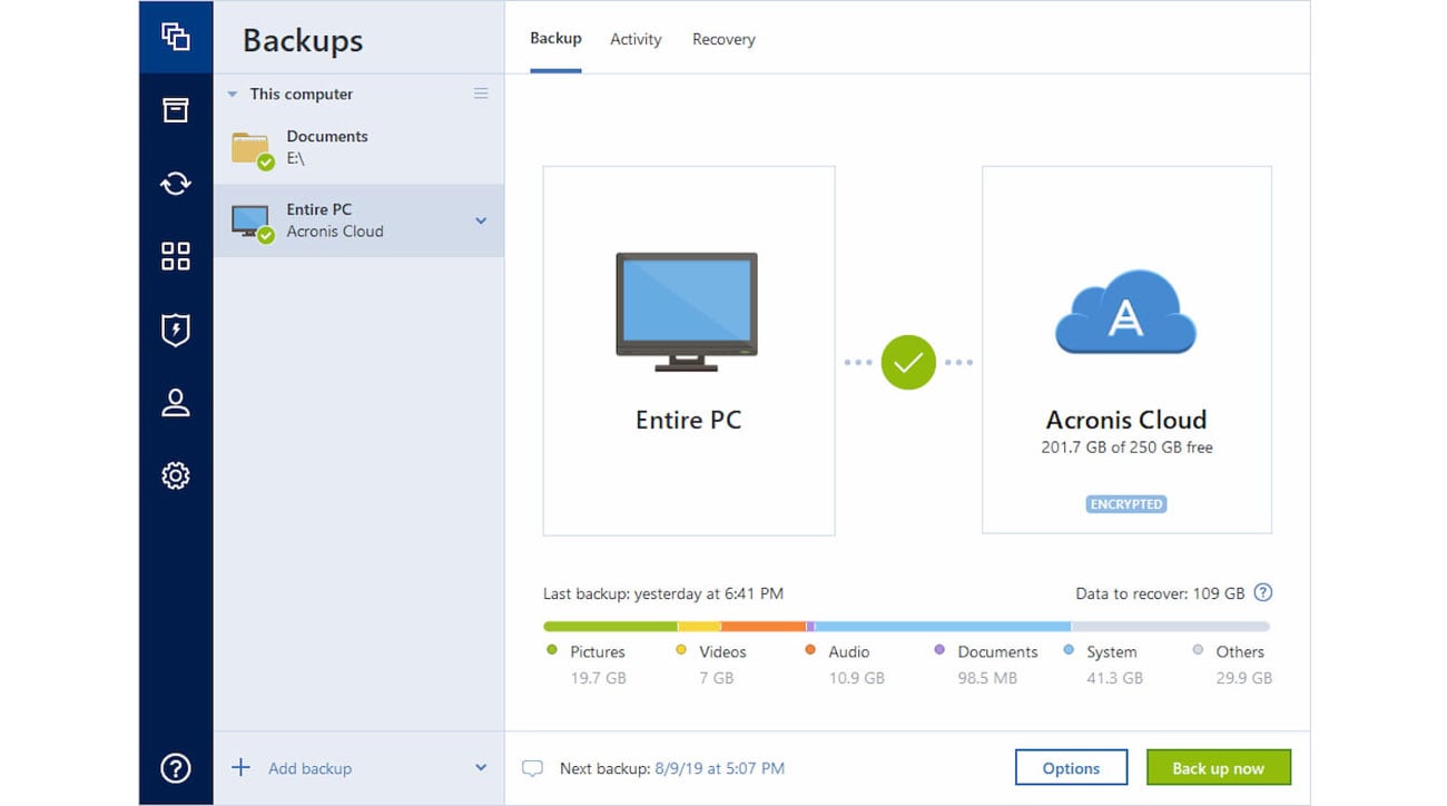 acronis true image 2020 change language