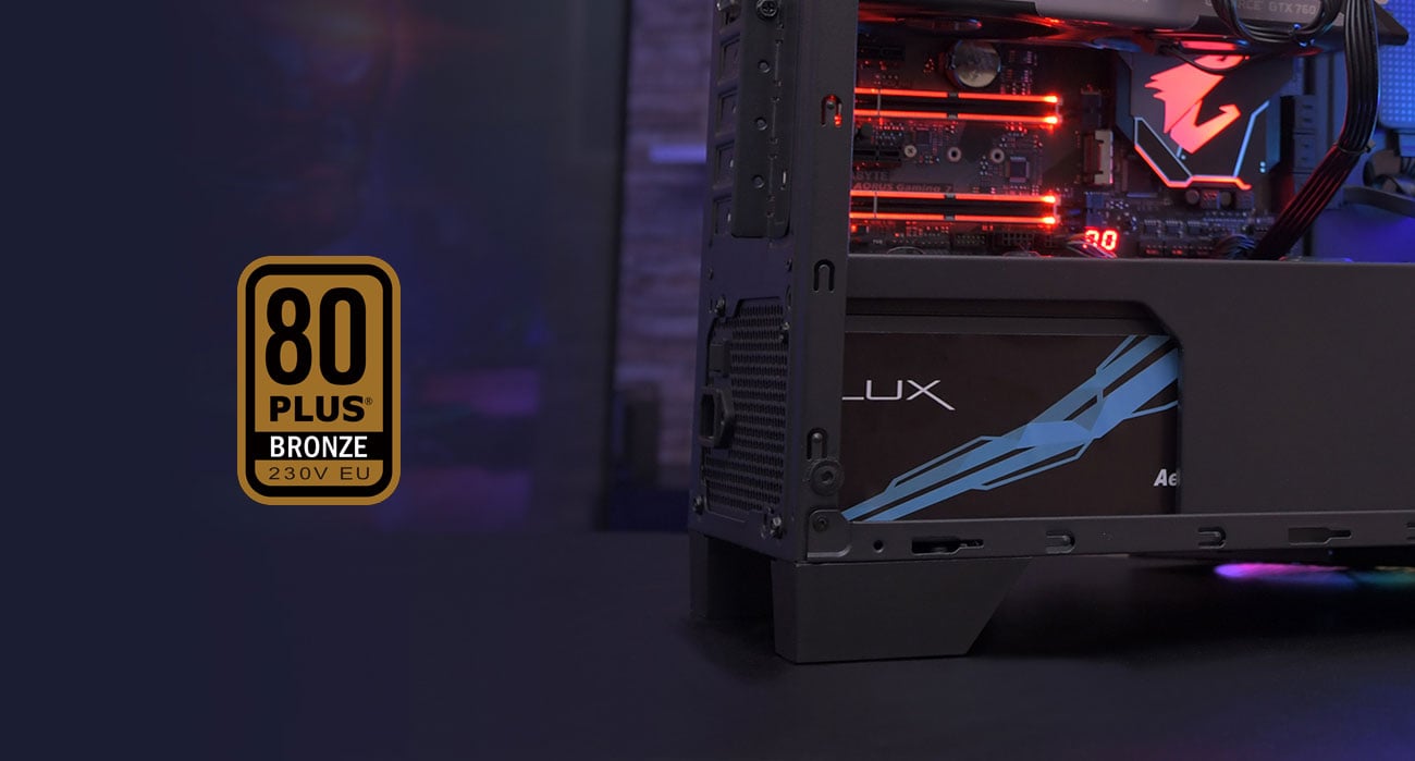 AeroCool Lux 650W - Certyfikat 80 PLUS Bronze