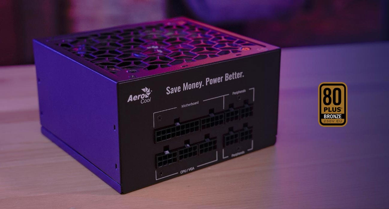 AeroCool Aero 550M - Certyfikat 80 PLUS Bronze