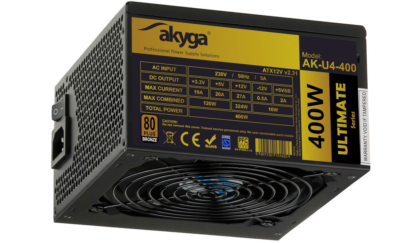 Zasilacz do komputera Akyga Ultimate 400W