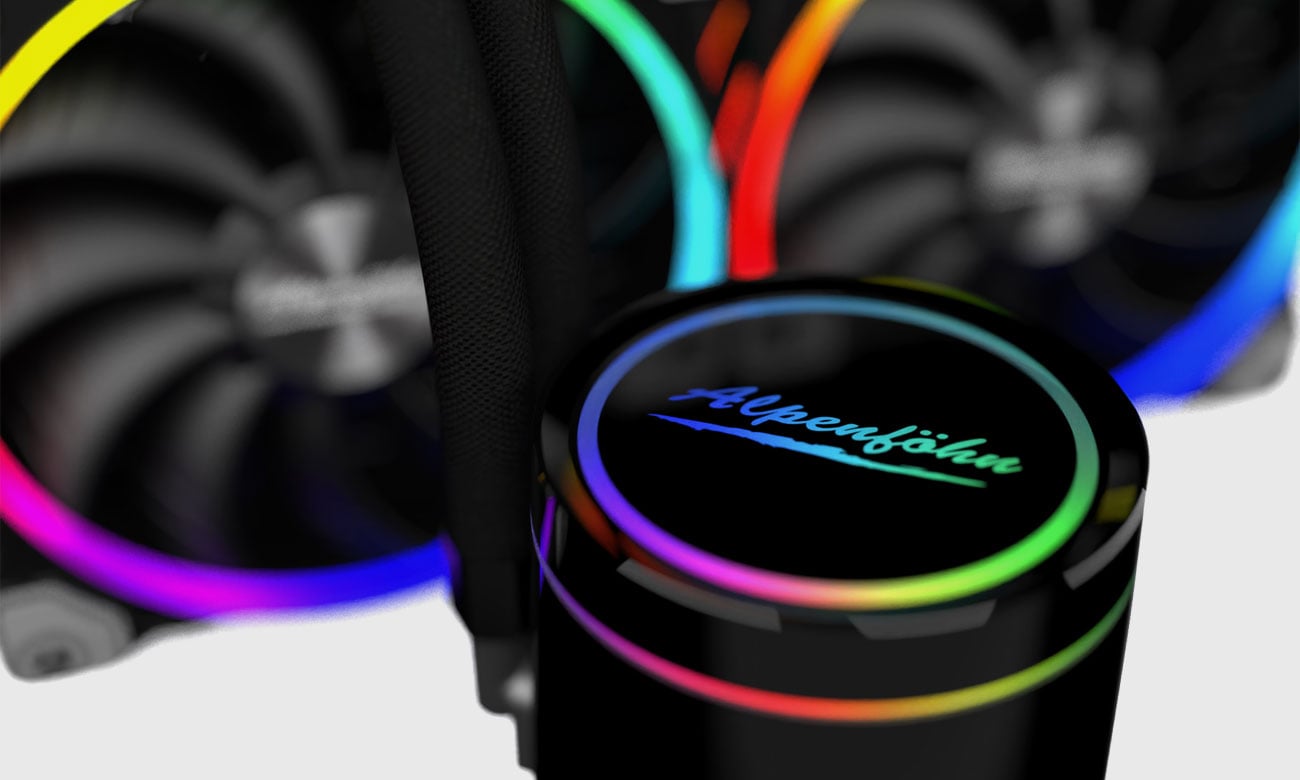 Alpenfohn Gletscherwasser 240 High Speed ARGB Black 2x120mm