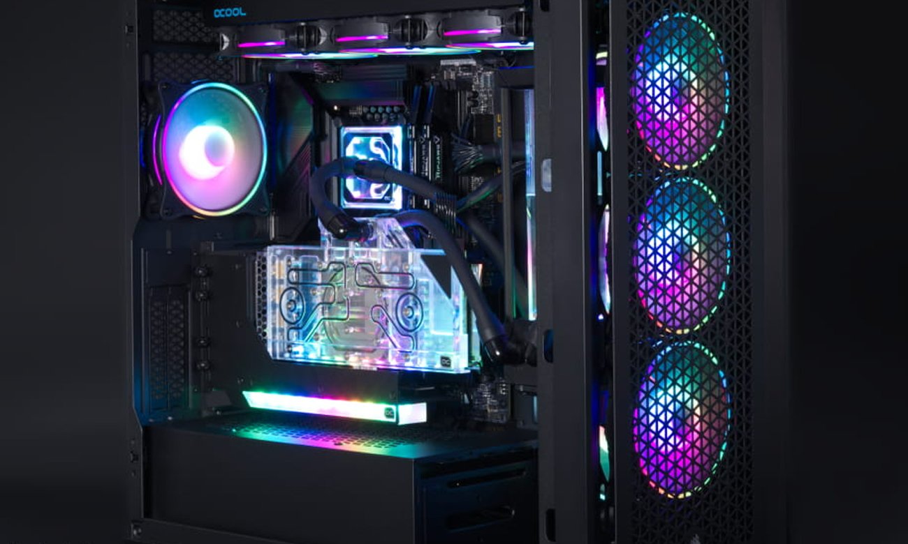 Alphacool Aurora + podstawka PCI-E 3 podświetlenie